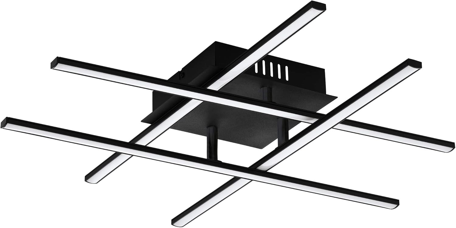 Eglo 99316 LED Deckenleuchte LASANA 3 schwarz L:50 B:50 H:9,5cm 3000K Bild 1