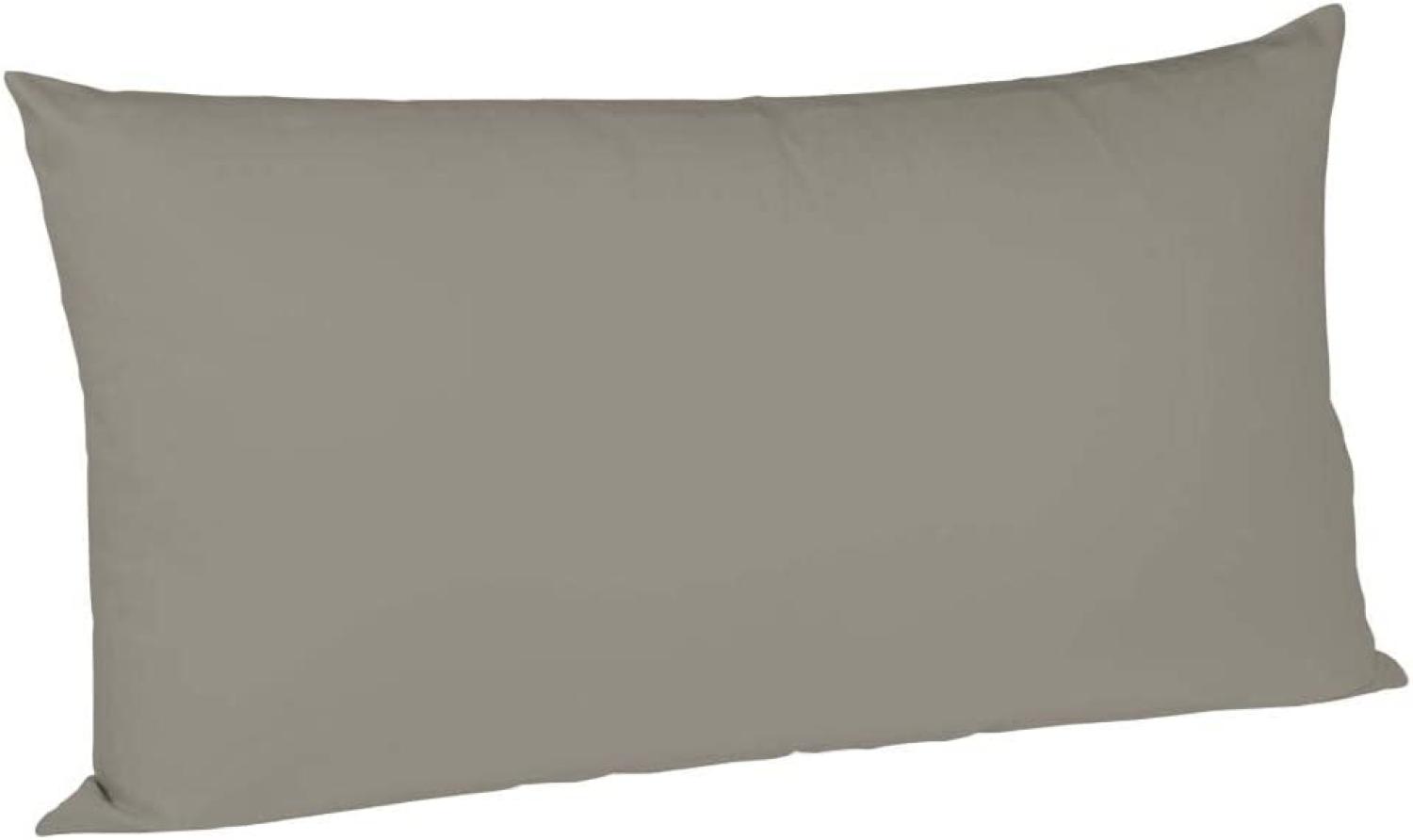 Fleuresse Mako-Satin-Kissenbezug uni colours grau 9021 40 x 80 cm Bild 1