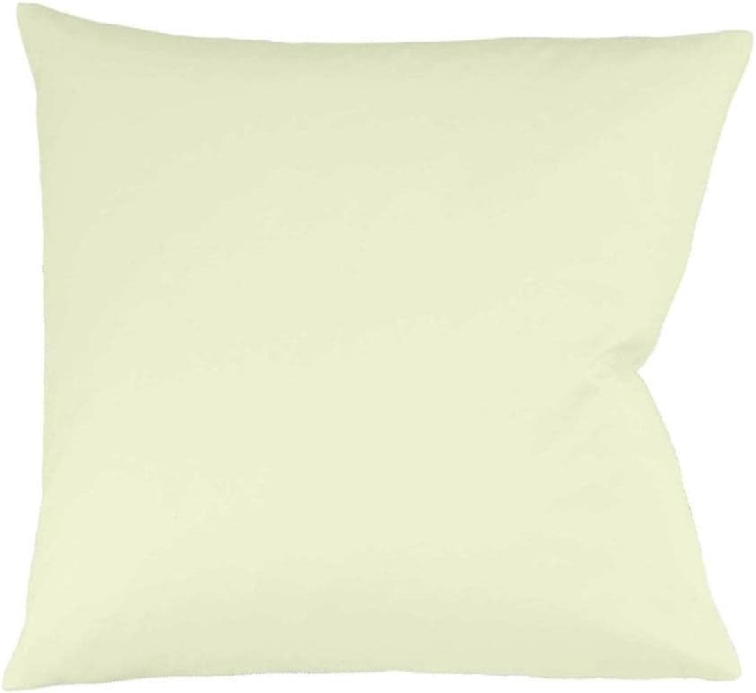Fleuresse Mako-Satin-Kissenbezug uni colours lindgrün 7042 Größe 40x40 cm Bild 1