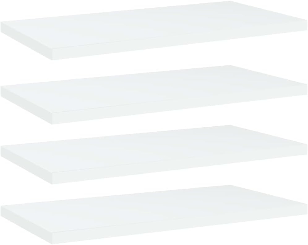 vidaXL Bücherregal-Bretter 4 Stk. Weiß 40x20x1,5 cm Holzwerkstoff 805138 Bild 1