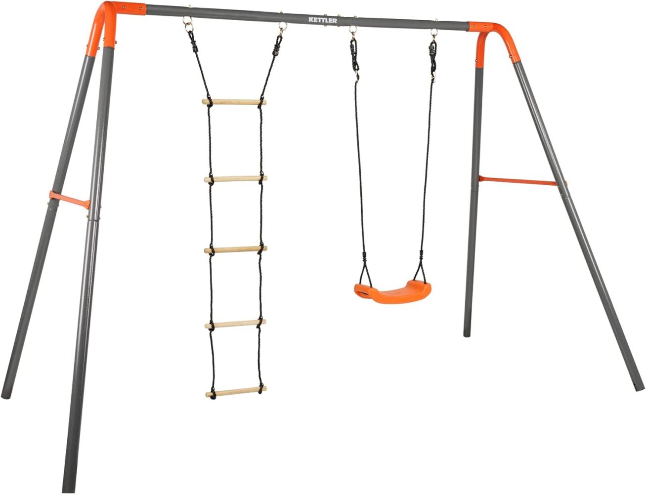 Kettler 'Combi' Doppelschaukel, Metall, grau/orange, 178 x 267 x 137 cm Bild 1
