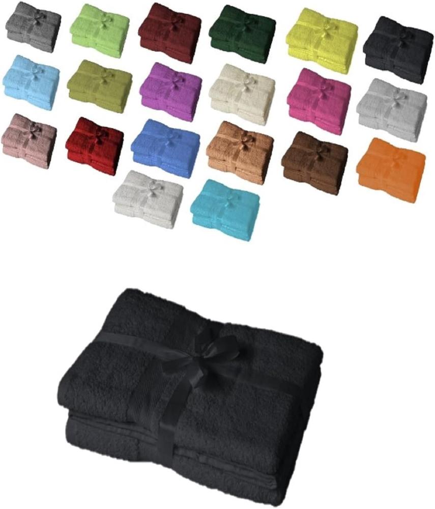 Handtuch 2er Set 80x200 cm Schwarz Bild 1
