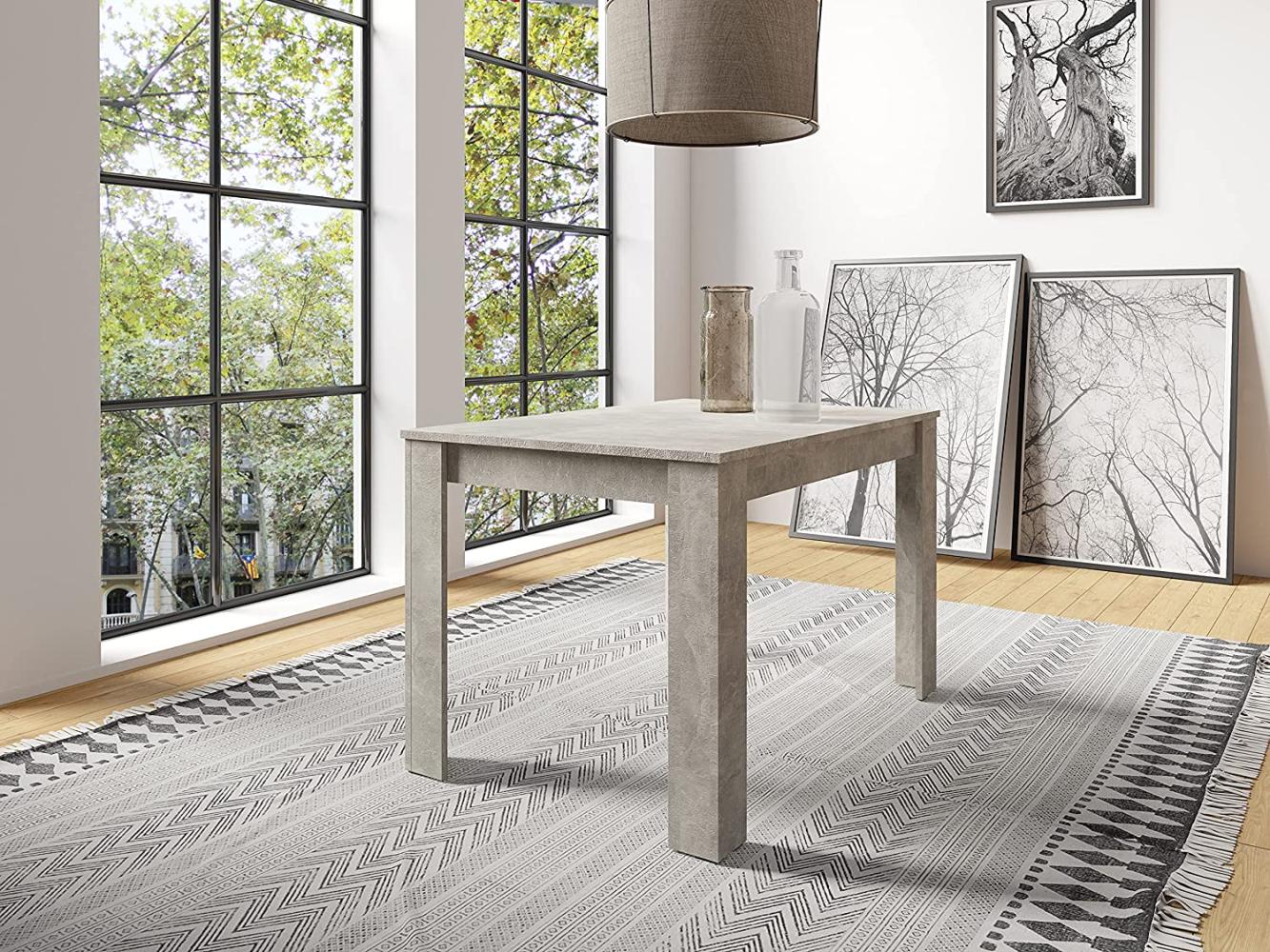 byLIVING Esstisch Nepal / Moderner Küchentisch in Beton-Optik / Großer Tisch / 120x80, H 75 cm Bild 1