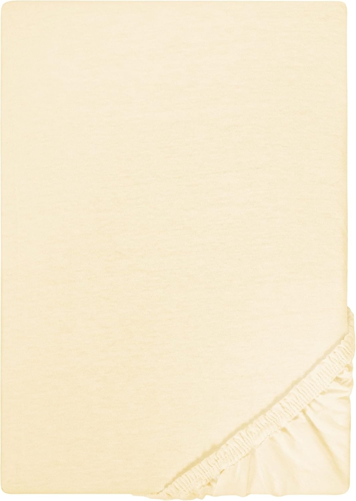 Castell Jersey-Stretch-Spannbetttuch, Gelb, 1x 140x200 cm - 160x200 cm, 140x200 cm Bild 1
