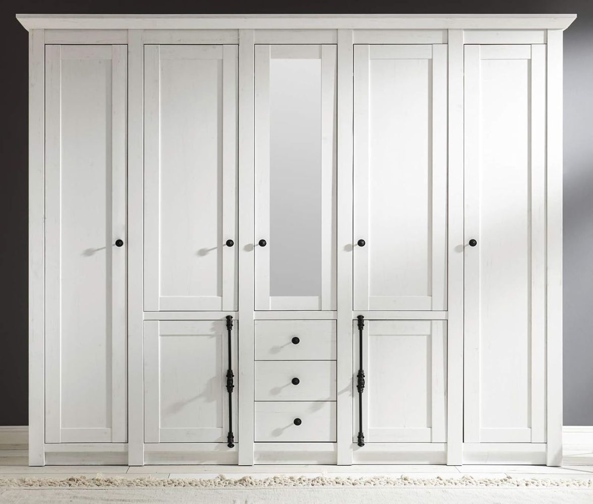 'Hooge' Kleiderschrank in Pinie weiß, 236x206 cm Bild 1