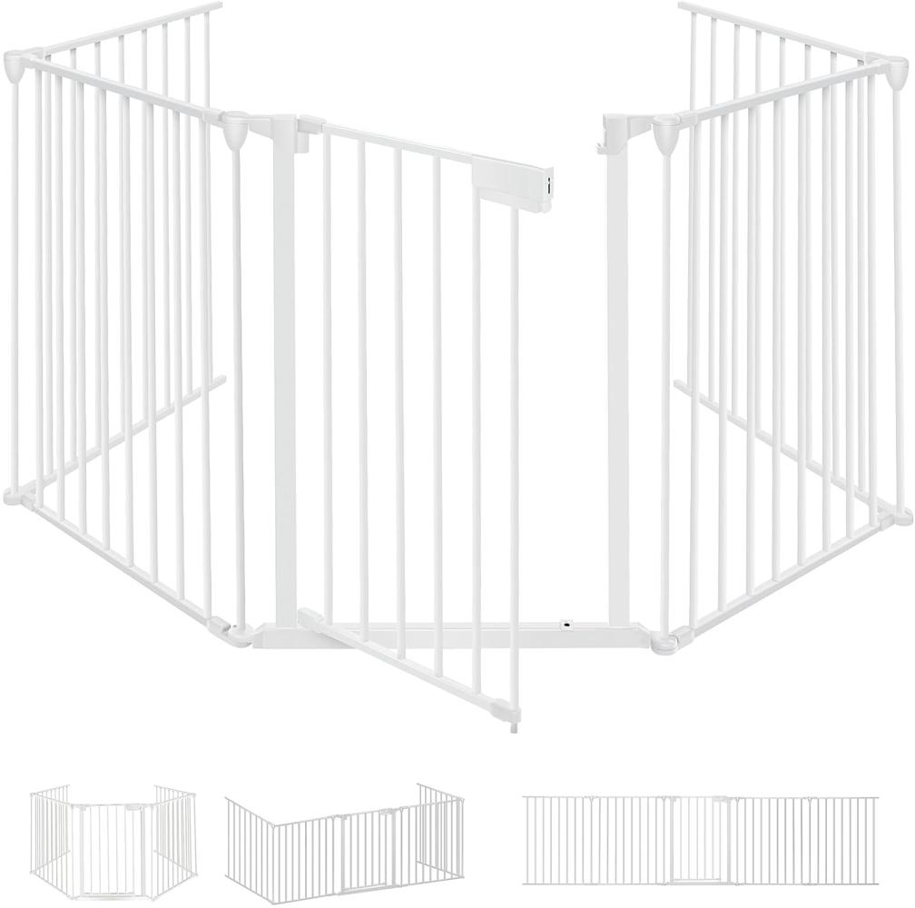 KESSER® Kaminschutzgitter, mit Tür, 540cm Länge, Weiß Bild 1