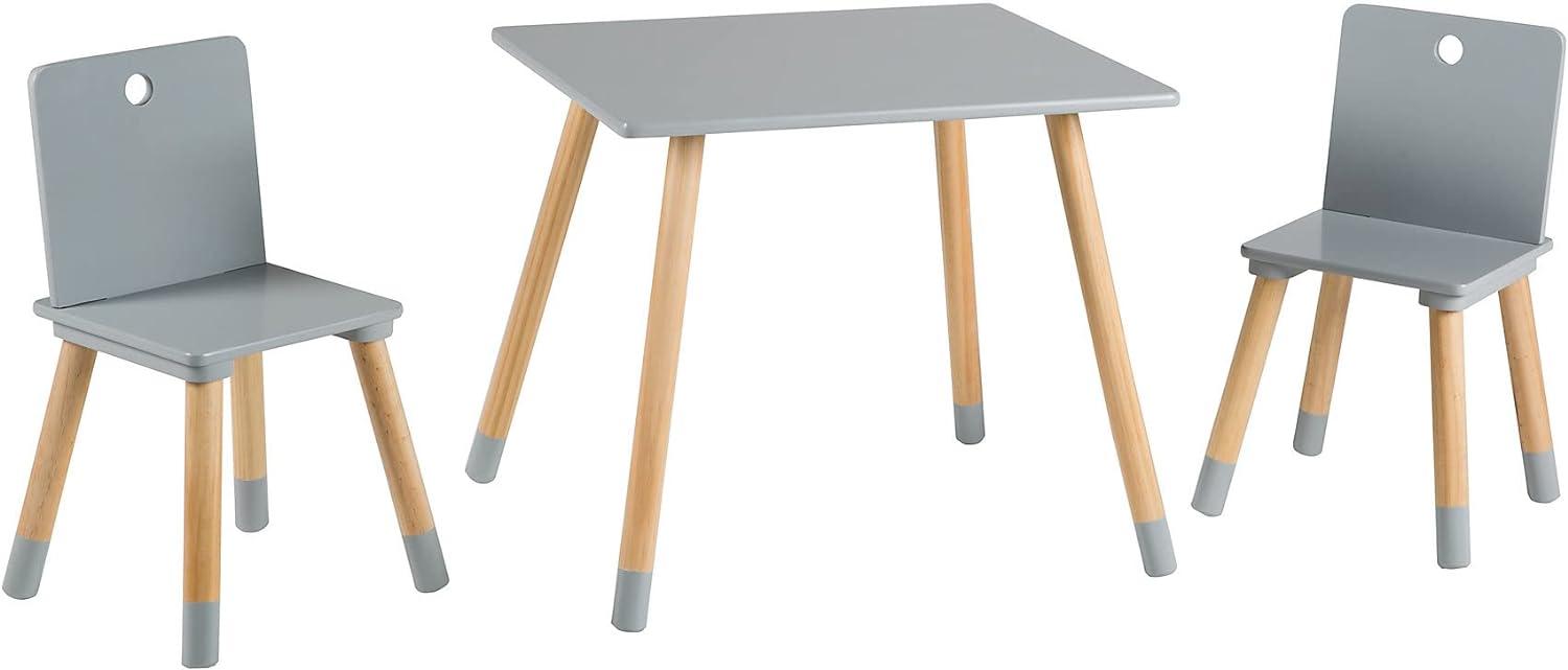 Roba Kindersitzgruppe, Holz grau / natur, 51,5 x 60 x 50 cm Bild 1