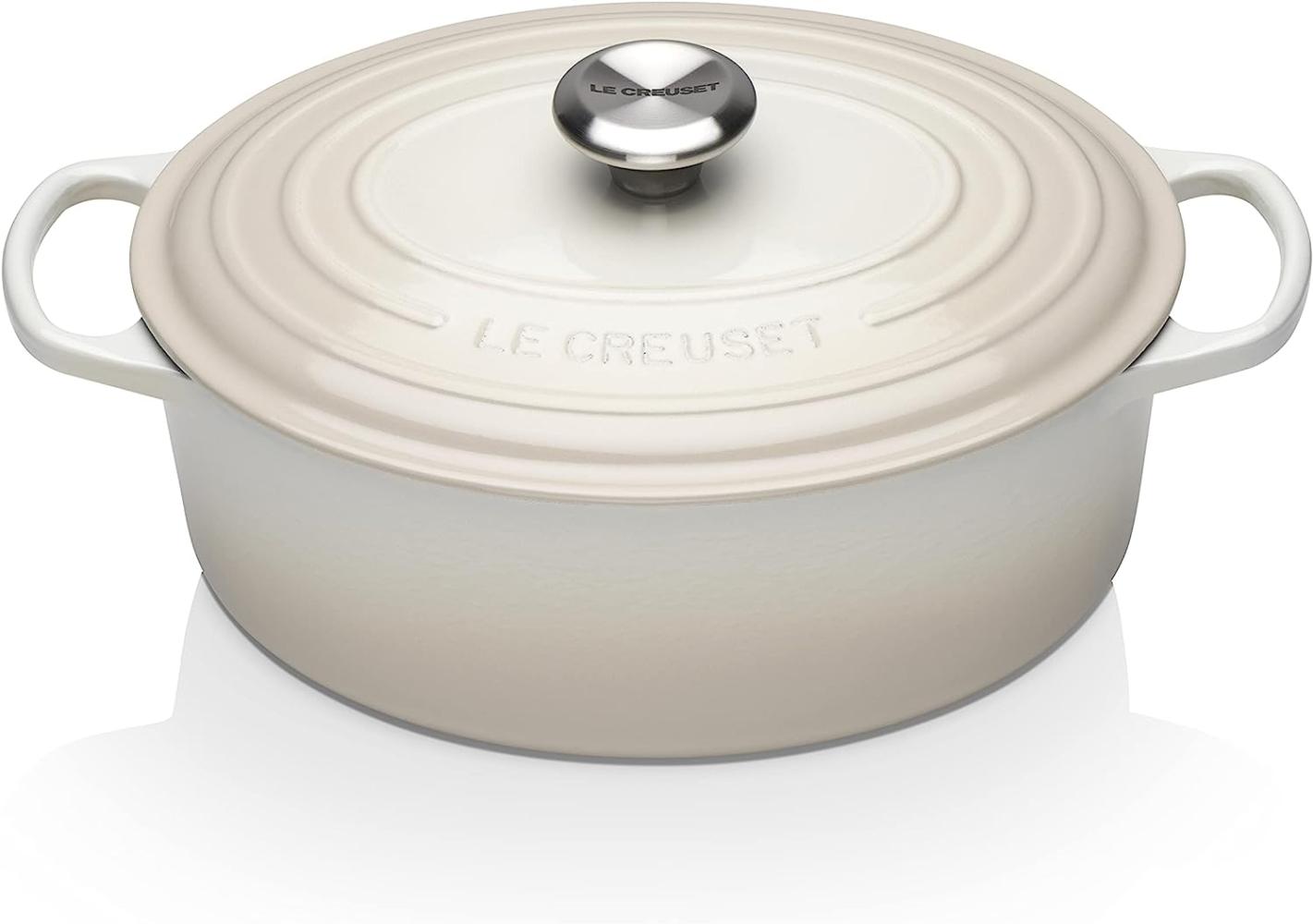 Le Creuset Bräter 'Signature' , Gusseisen , Oval, für alle Herdarten und Induktion geeignet, Meringue, 29,0 cm Bild 1