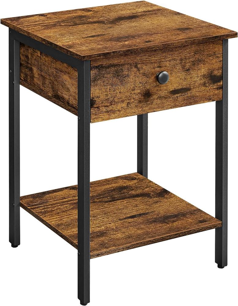 Vasagle Nachttisch (1-St), Beistelltisch mit Schublade und Ablage, einfacher Aufbau, 40 x 40 x 55 cm Bild 1