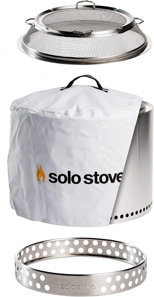Solo Stove 'Bonfire' Feuerschale, mit Standfuß, raucharm, Tragbar, Edelstahl Silber, Ø 49,5x44,5 cm Bild 1