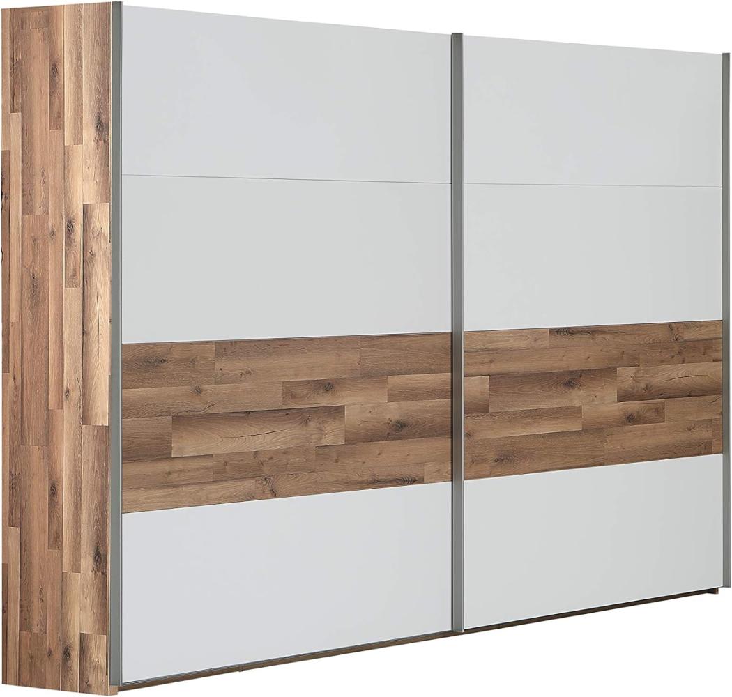 Forte Möbel 'Modern Way' Kleiderschrank, Schwebetürenschrank, Stabeiche/Weiß, ca. 270 cm Bild 1