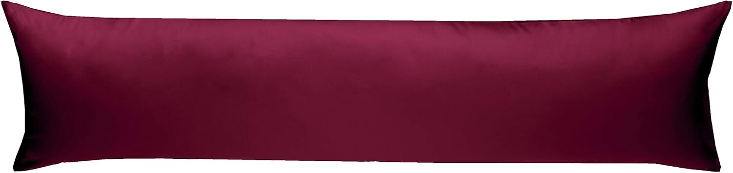 Mako-Satin Seitenschläferkissen Bezug uni / einfarbig pink 40x145 cm von Bettwaesche-mit-Stil Bild 1