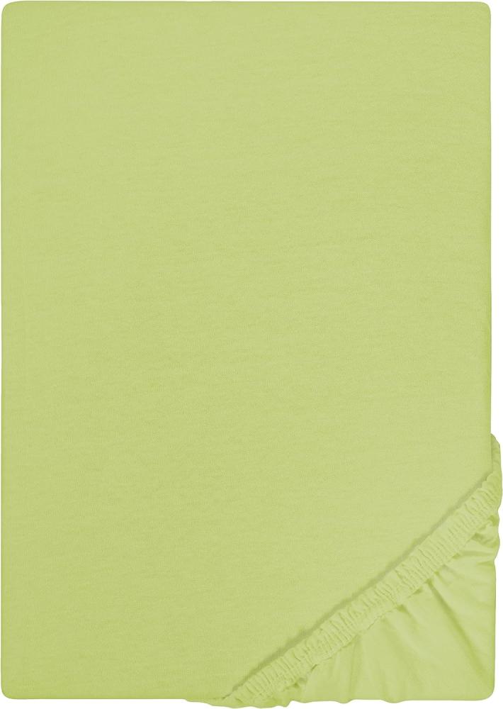 Castell Jersey-Stretch-Spannbetttuch, Pistaziengrün, 1x 90x190 cm - 100x200 cm, 90x200 cm Bild 1