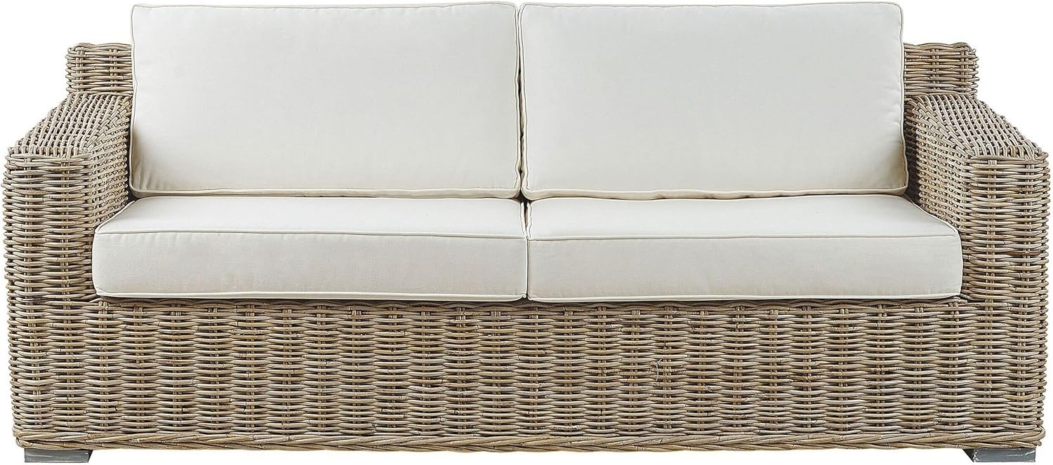 2 Sitzer Sofa ARDEA Rattan Hellbraun Bild 1