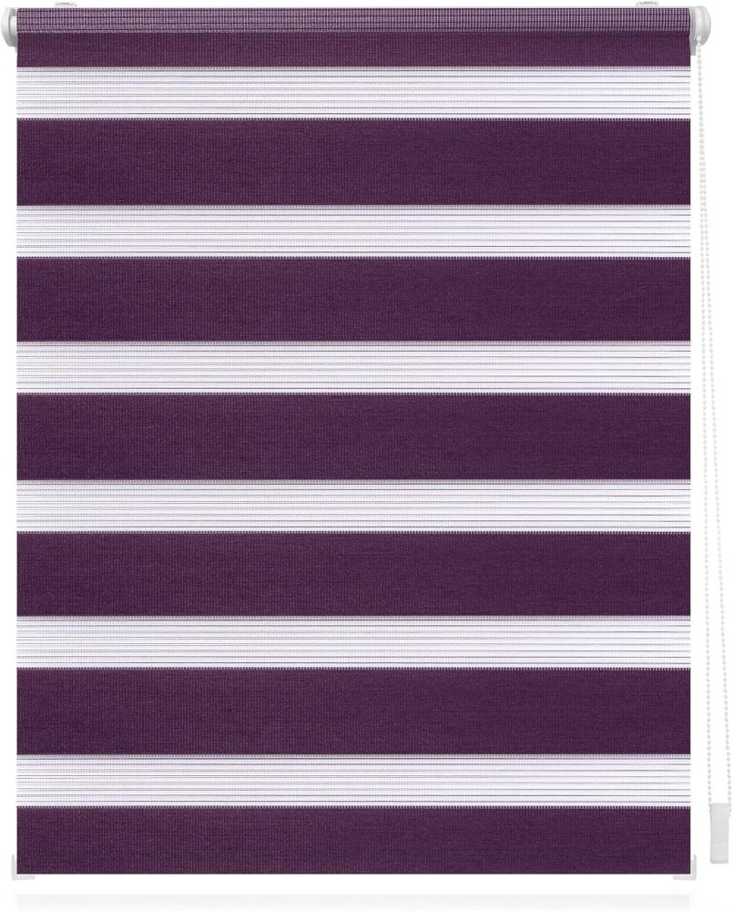 Lichtblick Sonnenschutzsysteme GmbH Doppelrollo Kopenhagen 60 cm x 220 cm (BxL) Brombeer modernes Duo Rollo; Klemm- und schraubbar; Lichtdurchlässig und blickdicht Bild 1