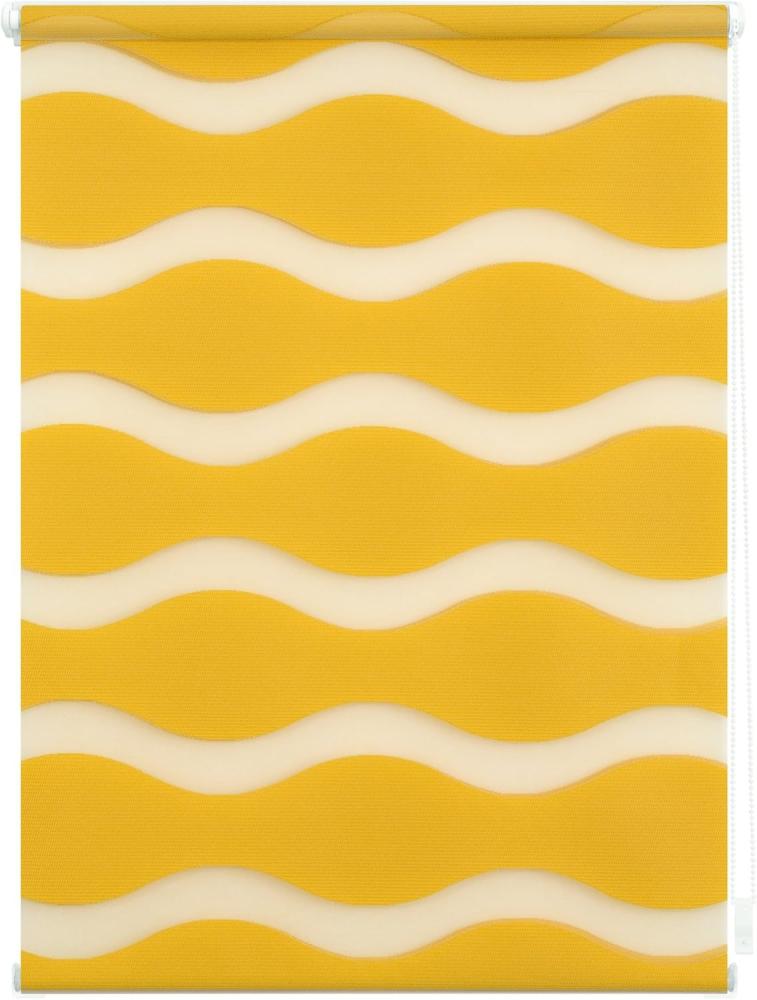 Lichtblick Sonnenschutzsysteme GmbH Doppelrollo Stockholm 45 cm x 150 cm (BxL) Senfgelb Duo Rollo in extravagantem Stil; Klemm- und schraubbar; Lichtdurchlässig und blickdicht Bild 1