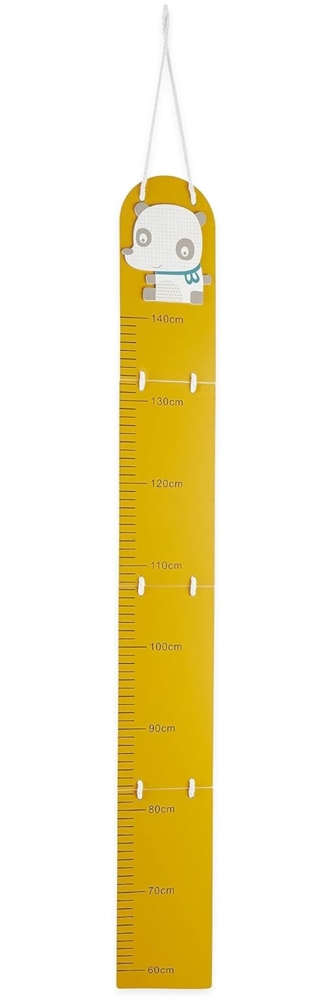 Bieco Holz Messlatte Kinder Panda Skala 0,6-1,4m | Messlatte Kind Holz | Wand Holz Dekoration | Massband Kinder | Kinder Messlatte Holz | Holz Meter | Messlatte Mädchen & Junge | Messlatte Kind Bild 1