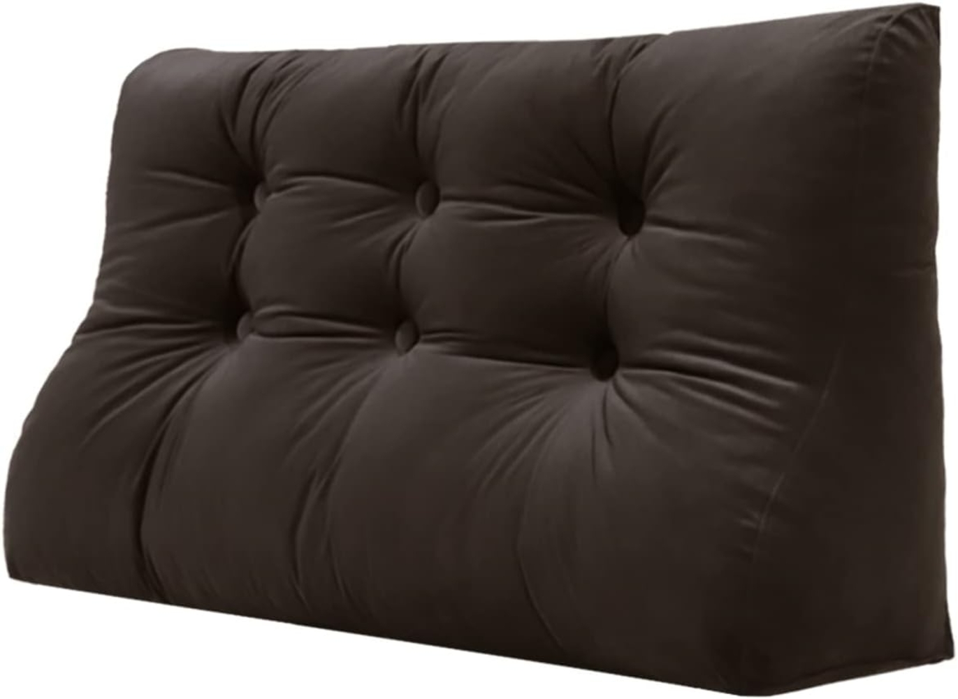 VERCART Keil-Lesekissen, dreieckig, Bettsttze, Rckenlehne, Kopfteil, Rckensttze, dekoratives Kissen, Kaffee-Samt, 100 x 25 x 55 cm Bild 1