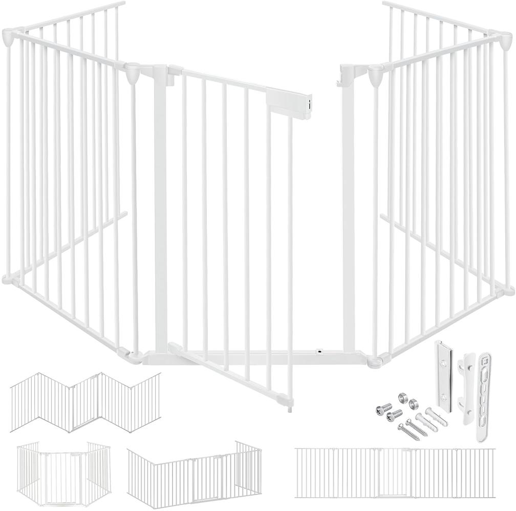 KESSER® Kaminschutzgitter, mit Tür, 420cm Länge, Weiß Bild 1