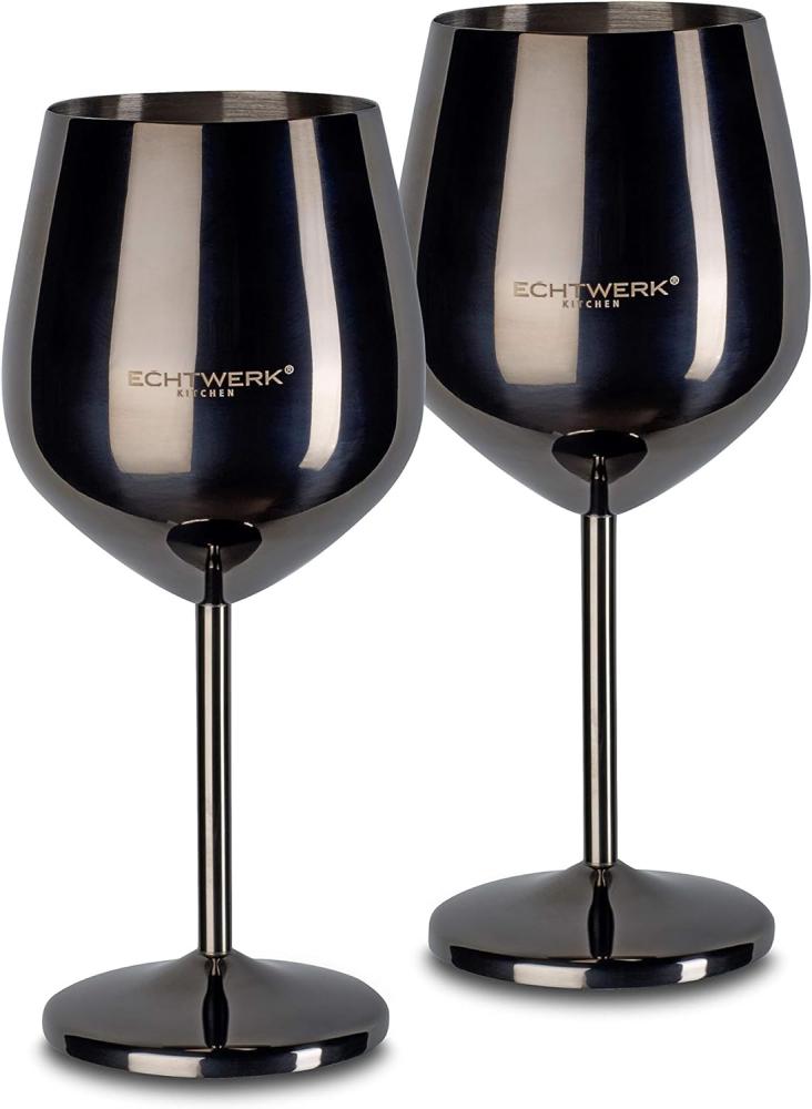 ECHTWERK Tasse Weingläser aus Edelstahl 2tlg, Edelstahl, bruchsichere Weinkelche, Weingläser Set, Bordeaux-Glas, Burgunder-Glas Bild 1