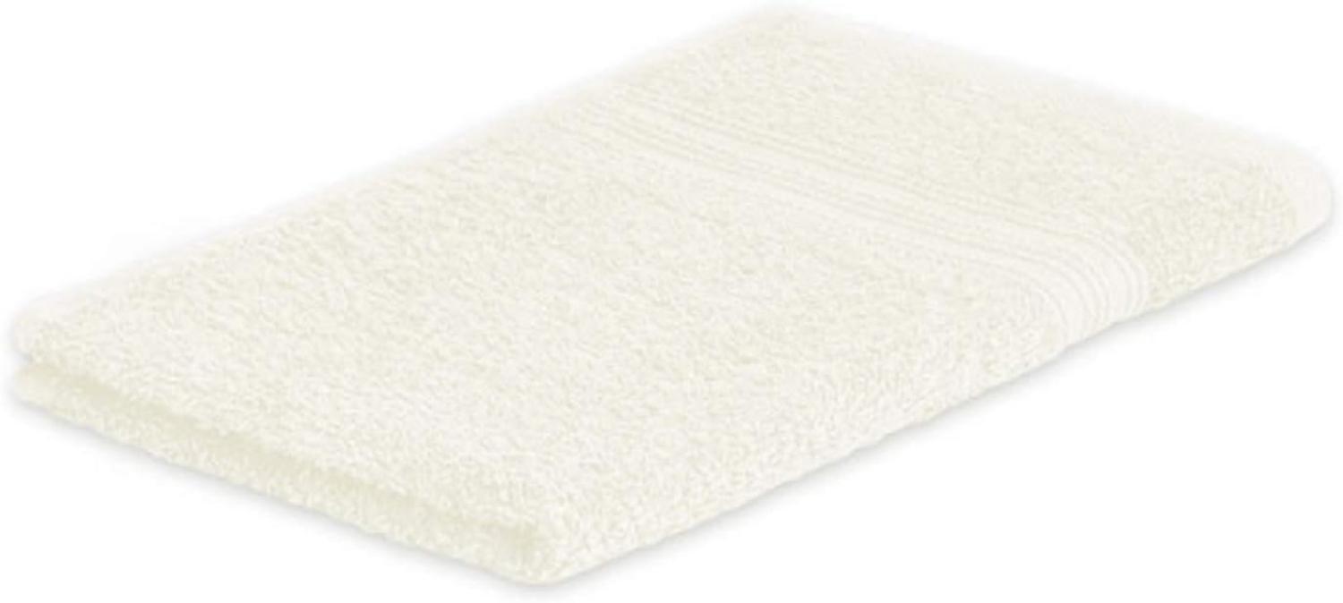 Exklusiv Heimtextil Gästehandtuch Frottier 500 g/m² 30 x 50 cm Naturweiß Bild 1