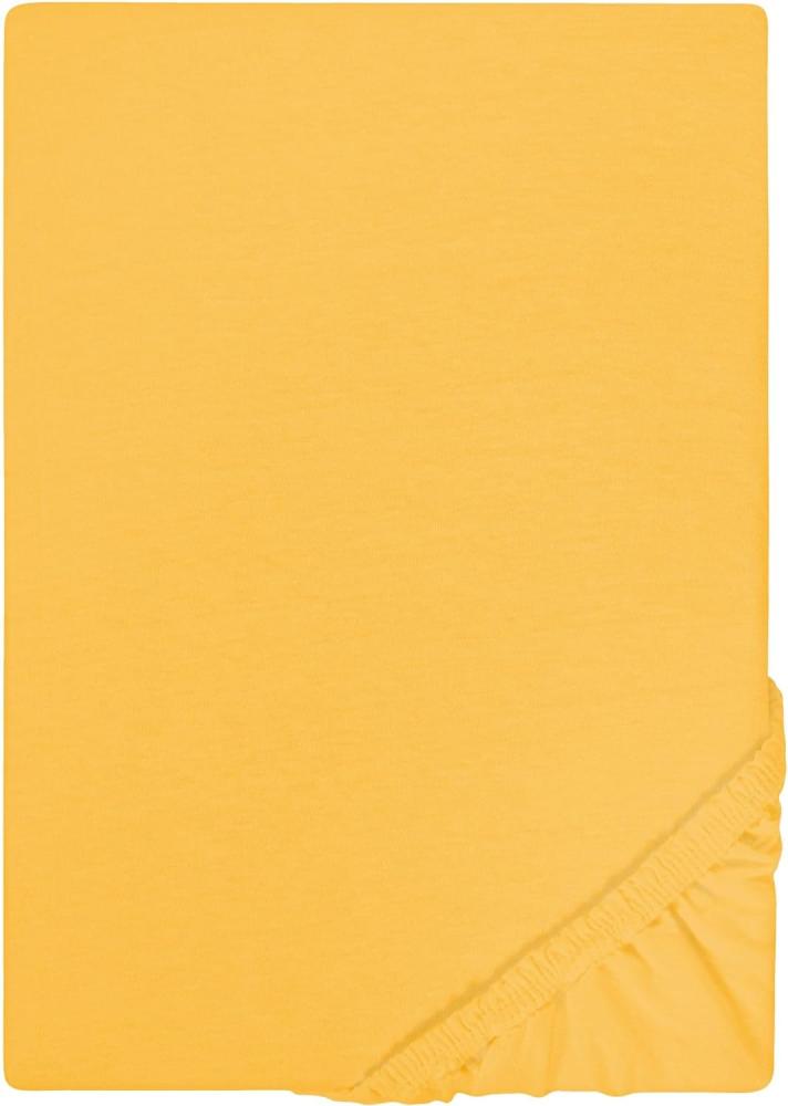 Castell Jersey-Stretch-Spannbetttuch, Honig, 1x 90x190 cm - 100x200 cm, 90x200 cm Bild 1