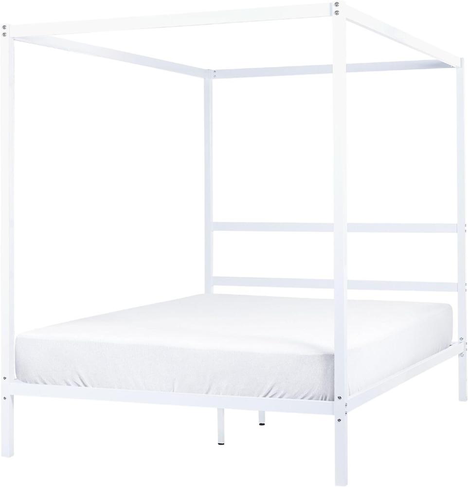 Bett mit Lattenrost LESTARDS 140 x 200 cm Metall Weiß Bild 1