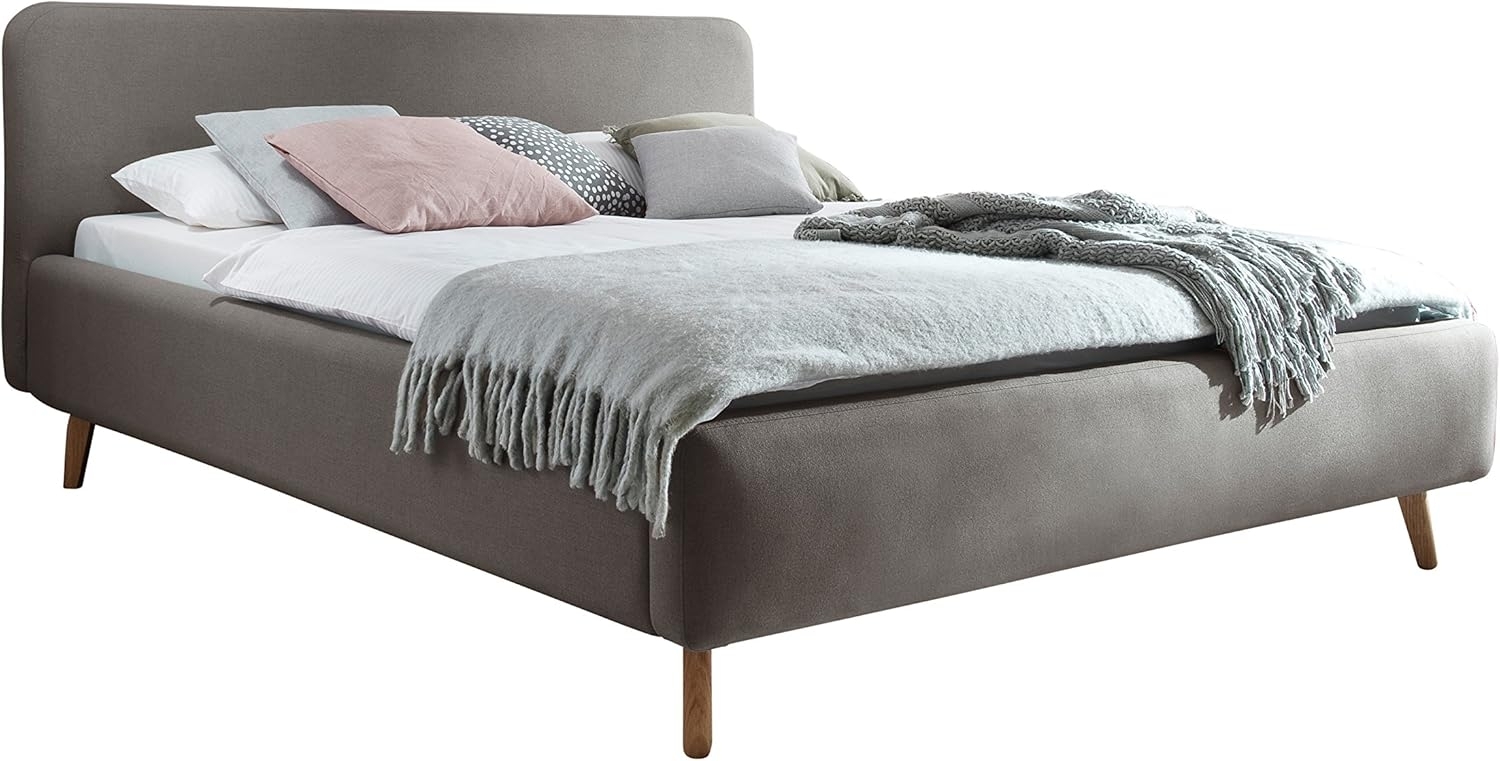 Meise Möbel Polsterbett 'Mattis' - 140x200 cm, Stoff Taupe Bild 1