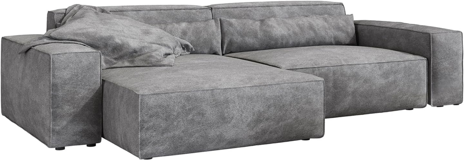 Ecksofa Sirpio XL 270x170 cm Mikrofaser, Recamiere variabel, Taupe Bild 1