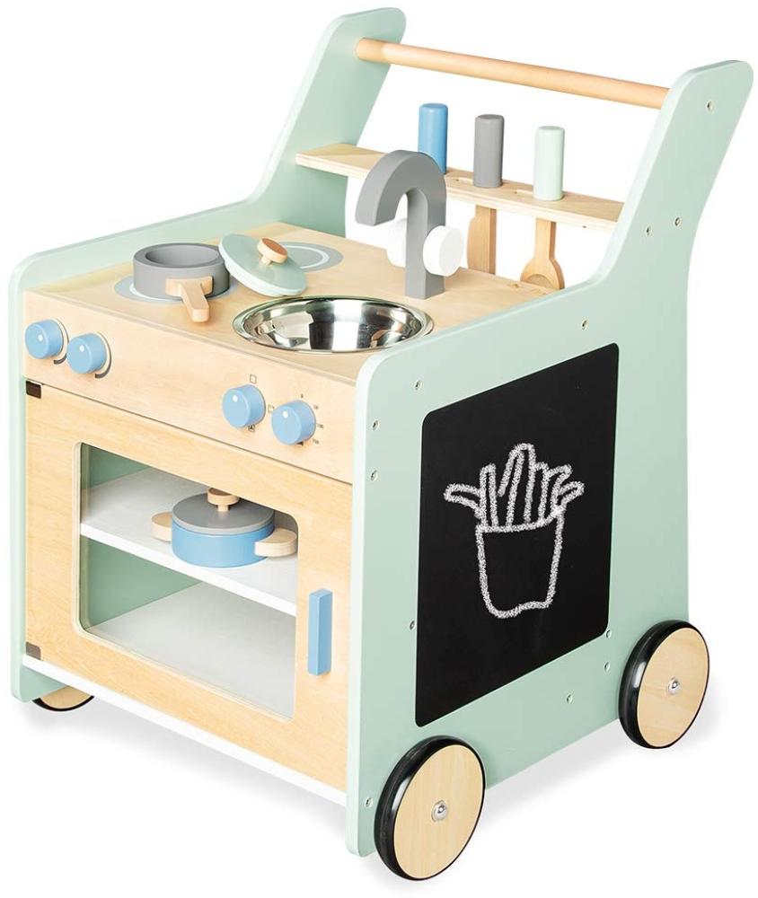 Pinolino 'Kalle' Kinderküche mit Maltafel, ab 3 Jahren, Linde / MDF pastellgrün, 45 x 48 x 58 cm Bild 1
