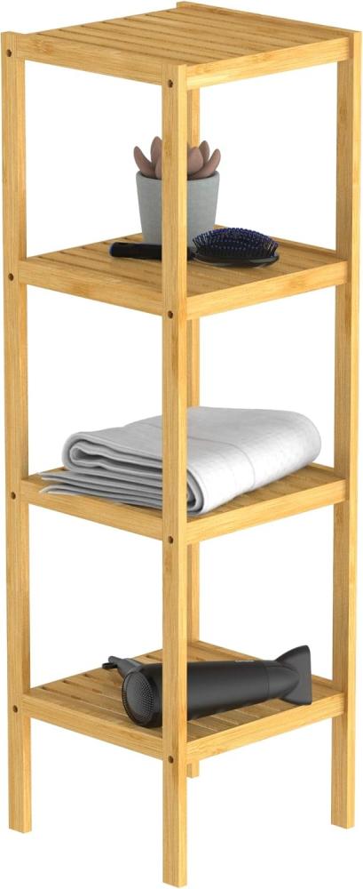 EISL Badregal mit 4 Fächern, Bambus natur, 34 x 33 x 110 cm Bild 1