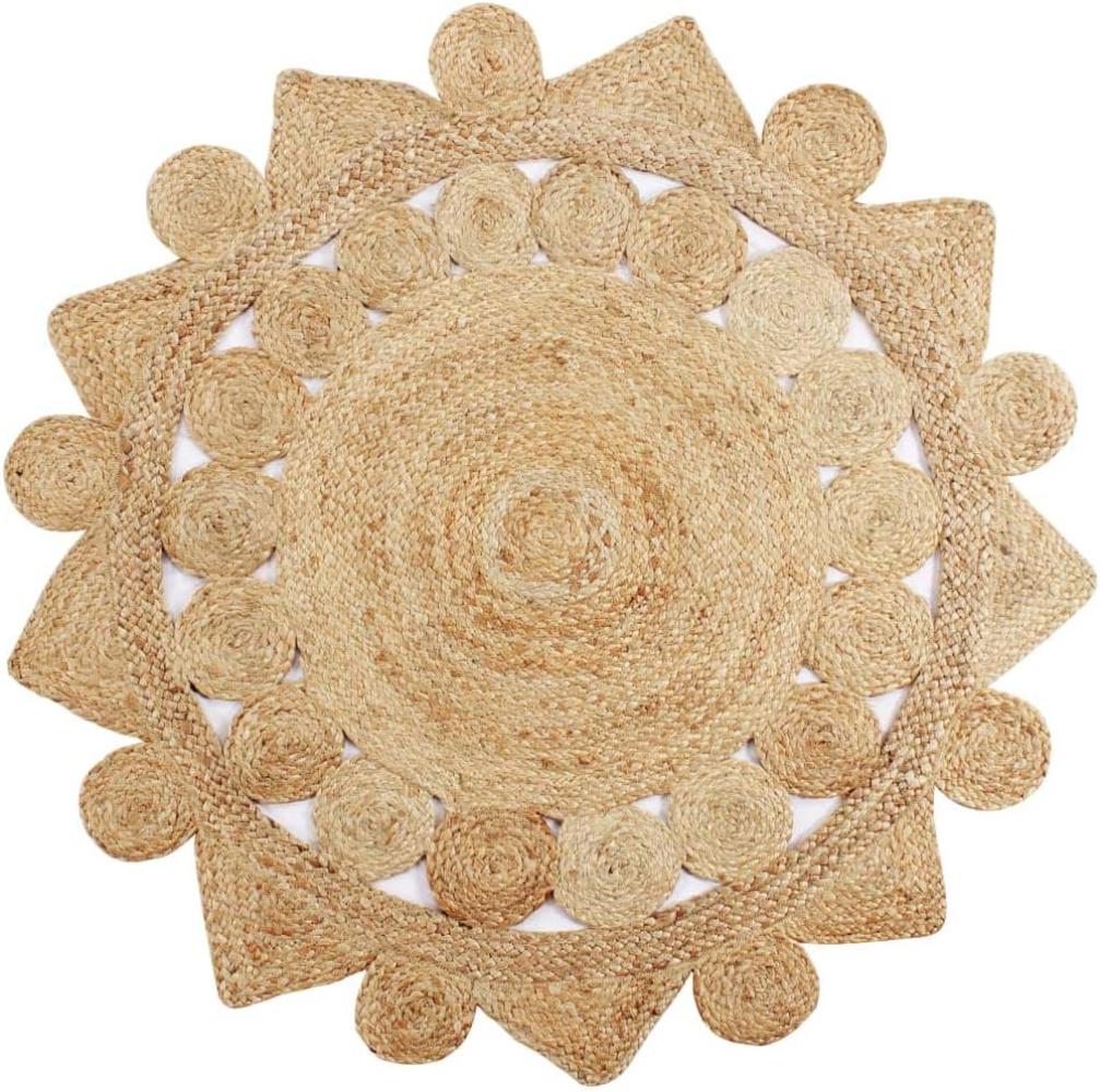 vidaXL Teppich Handgefertigt Jute Geflochten 150 cm [133715] Bild 1