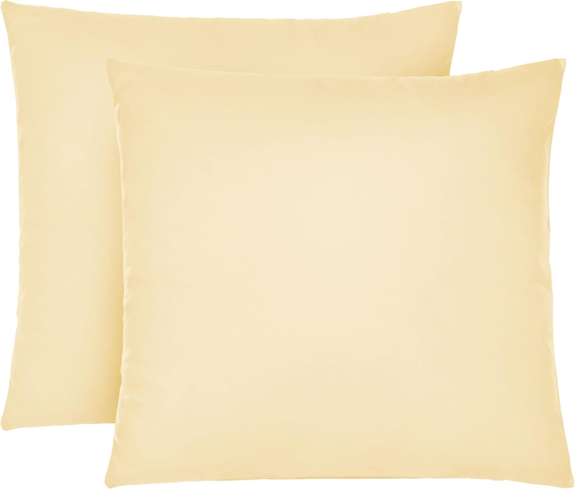 biberna Feinjersey-Kopfkissenbezug 0077144, gelb, 2x 80x80cm Bild 1