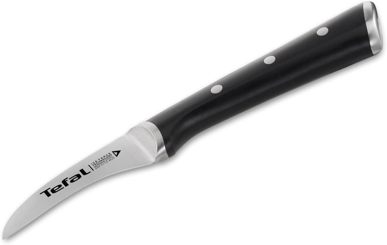Tefal 'K23212 Ice Force' rundes Schälmesser, Edelstahl schwarz, 7 cm Bild 1