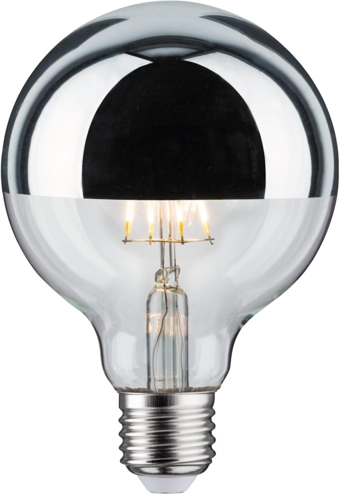 Paulmann 28672 LED Globe 4,8 Watt E27 Kopfspiegel Silber Warmweiß Bild 1