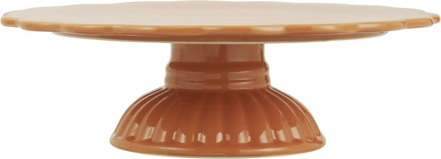Laursen - Tortenplatte Fuß Mynte Keramik Orange Pumpkin (2079-63) Kuchenplatte Bild 1