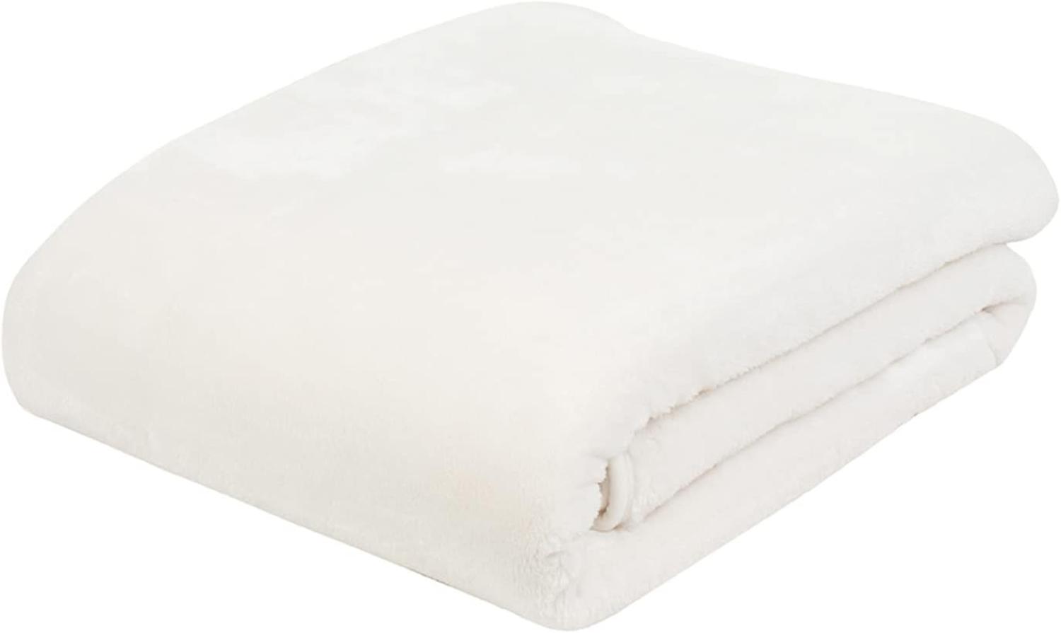 Gözze 'Premium Cashmere' Kuscheldecke, Polyester wollweiß, 180x220 cm Bild 1