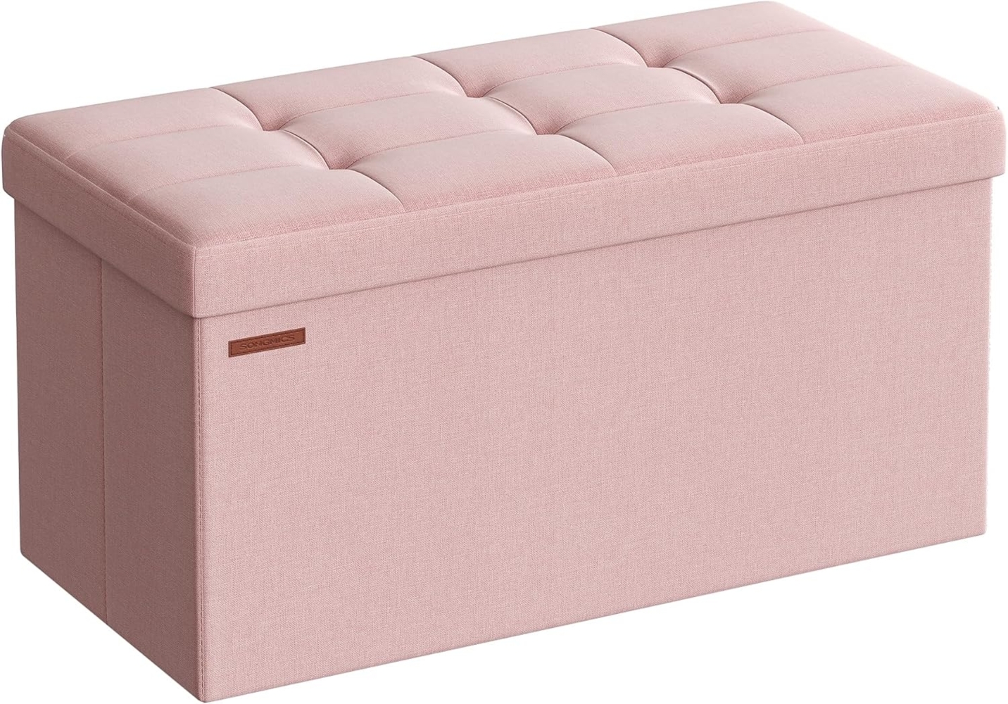 Songmics Sitzbank sitzhocker, 76/110cm mit Stauraum, klappbare Sitztruhe, Fußbank Bild 1