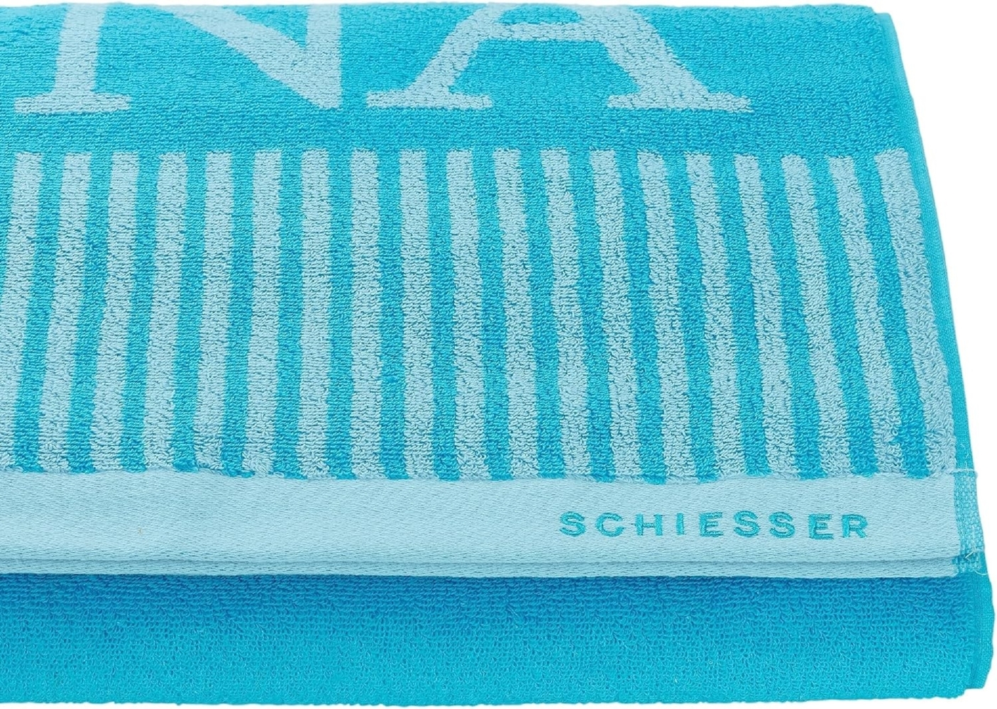 Schiesser 'Rom' Saunatuch, Baumwollfrottier türkis, 75 x 200 cm Bild 1