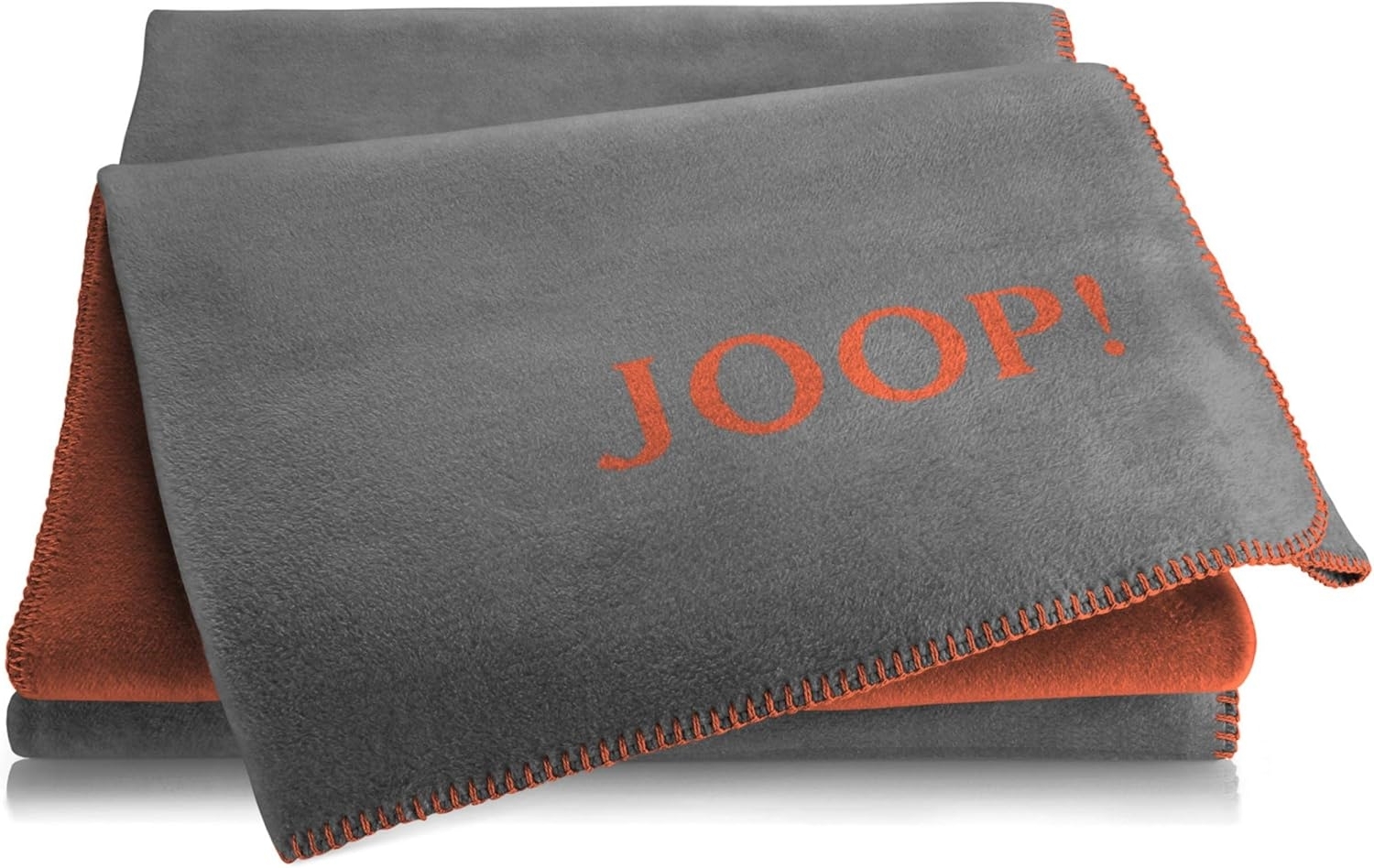 JOOP! 'Uni-Doubleface' Wohndecke, Baumwollmischgewebe, roiboos, 150 x 200 cm Bild 1