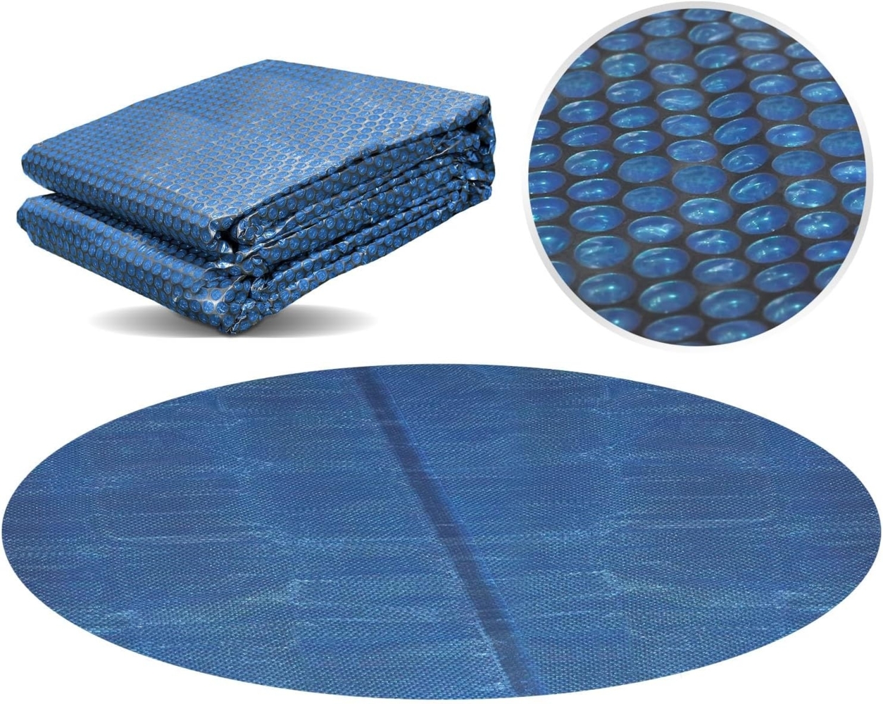Miganeo Pool Solarfolie Ø 366 cm rund | schwarz/blau Bild 1