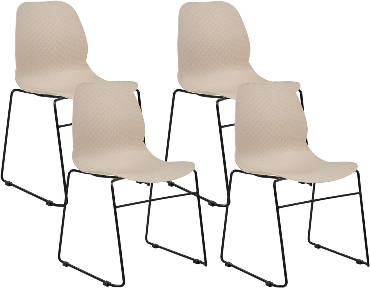 Esszimmerstuhl 4er Set PANORA Beige Bild 1