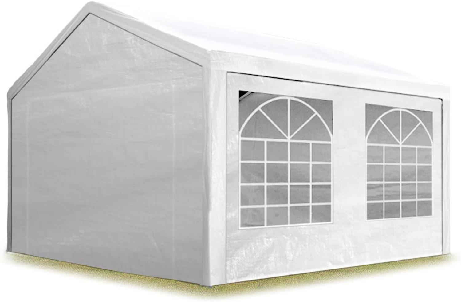 Toolport Partyzelt Pavillon, PE Plane 350 N weiß, 3x5 m Bild 1