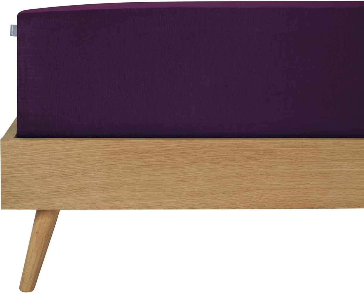 Schiesser 'Flexi' Spannbettlaken mit Gummizug, Jersey / Elasthan, Aubergine, 150x200 cm Bild 1