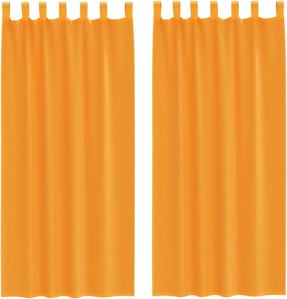 vidaXL Voile Vorhänge mit Schlaufen 2 Stk. Orange 140x225 cm 4102283 Bild 1