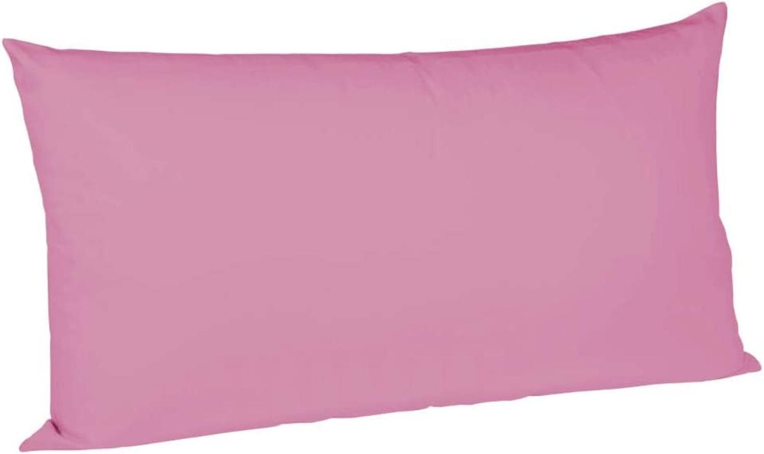 Fleuresse Mako-Satin-Kissenbezug uni colours pink 4070 40x80 cm Bild 1