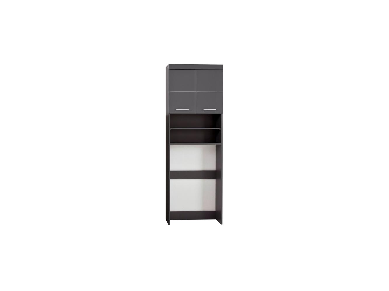 Trendteam 'Amanda' Waschmaschinenschrank, Holz, 187 x 24 x 63 cm, Grau Hochglanz Bild 1
