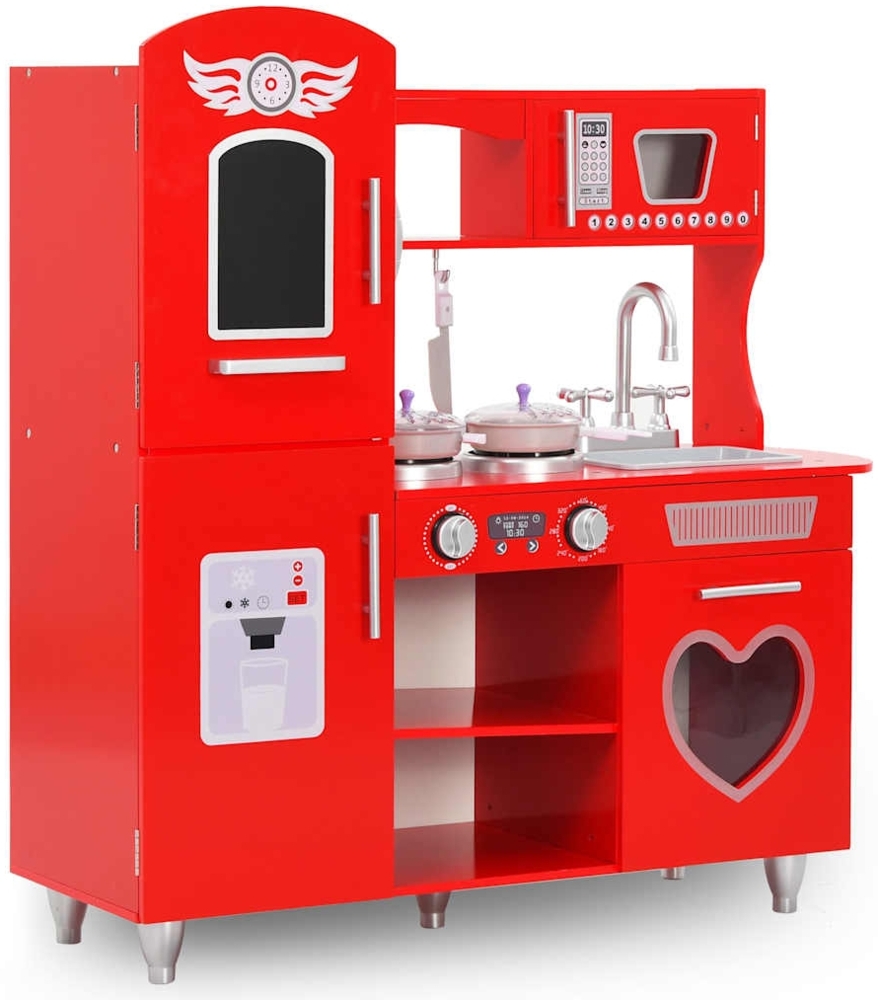 vidaXL Kinderspielküche, MDF rot, 89 x 84 x 31 cm Bild 1