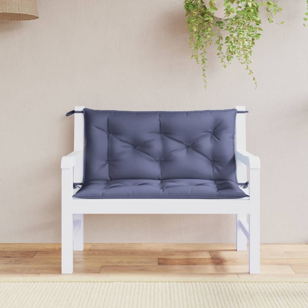 vidaXL Gartenbank-Auflagen 2 Stk. Marineblau 100x50x7 cm Oxford-Gewebe 379043 Bild 1