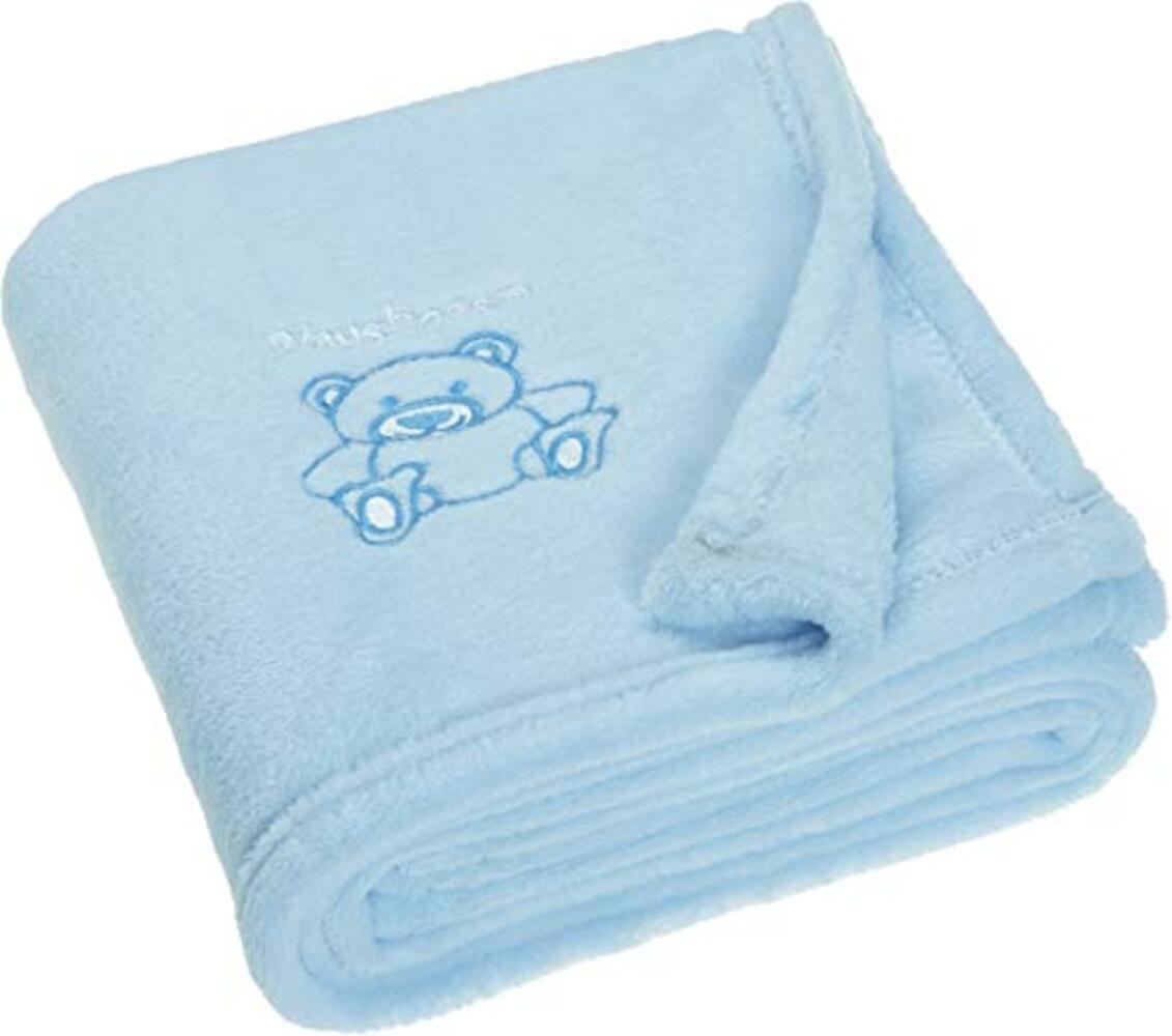 Playshoes 'Bär' Kinderdecke blau 100x150 cm Bild 1